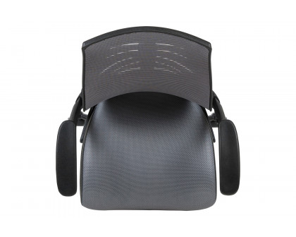 BLNK Kale High-Back Mesh Spine-Back Ergonomic Drafting Chair with Adjustable Foot Ring and Adjustable Flip-Up Arms - Dark Gray