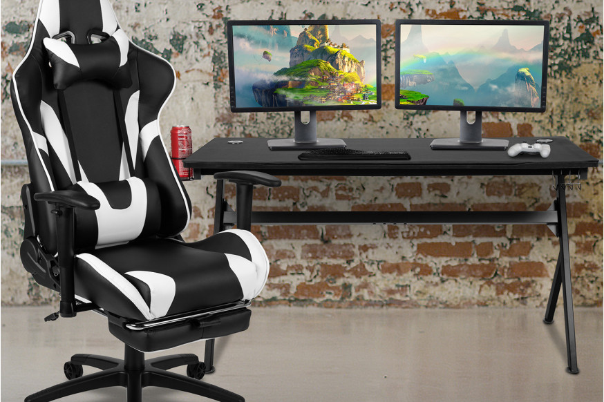 Desk and chair online set gaming