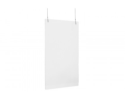 BLNK Mission Acrylic Suspended Register Shield - 24"H x 42"L