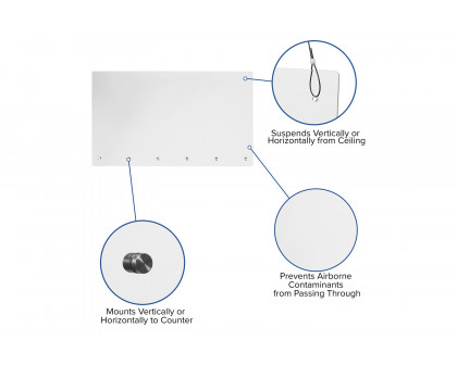 BLNK Mission Acrylic Suspended Register Shield - 24"H x 42"L