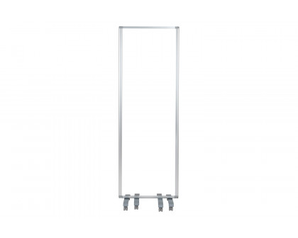 BLNK Raisley 3 Sections Transparent Acrylic Mobile Partition with Lockable Casters - 72"H x 24"L