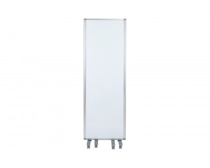 BLNK™ - Raisley 3 Sections Mobile Magnetic Whiteboard Partition with Lockable Casters