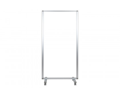 BLNK™ - Raisley Transparent Acrylic Mobile Partition with Lockable Casters