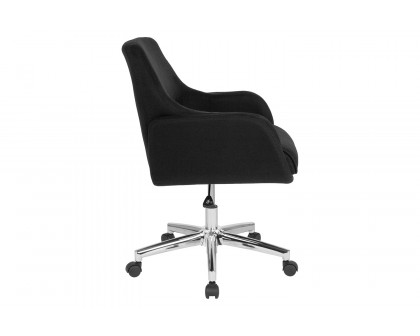 BLNK Rochelle Fabric Mid-Back Home and Office Upholstered Chair - Black