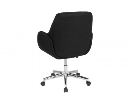 BLNK Rochelle Fabric Mid-Back Home and Office Upholstered Chair - Black