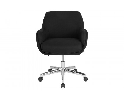 BLNK Rochelle Fabric Mid-Back Home and Office Upholstered Chair - Black