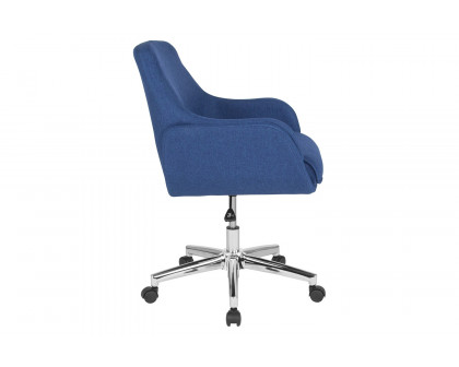 BLNK Rochelle Fabric Mid-Back Home and Office Upholstered Chair - Blue