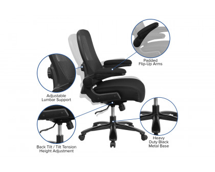 BLNK - Mesh Executive Swivel Office Chair with Lumbar and Back Support and Wheels