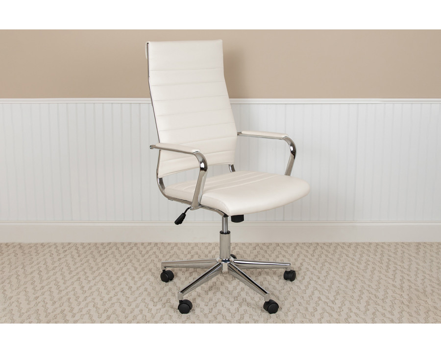 BLNK Hansel LeatherSoft High-Back Contemporary Ribbed Executive Swivel Office Chair