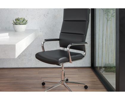 BLNK Hansel LeatherSoft High-Back Contemporary Panel Executive Swivel Office Chair