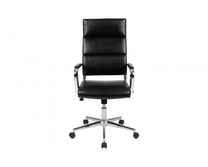 BLNK Hansel LeatherSoft High-Back Contemporary Panel Executive Swivel Office Chair - Black