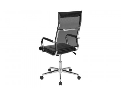 BLNK - Hansel LeatherSoft High-Back Mesh Contemporary Executive Swivel Office Chair with Seat