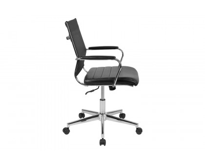 BLNK - Hansel LeatherSoft Mid-Back Mesh Contemporary Executive Swivel Office Chair with Seat