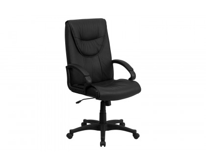 BLNK - Hansel Leather High-Back Executive Swivel Office Chair with Arms