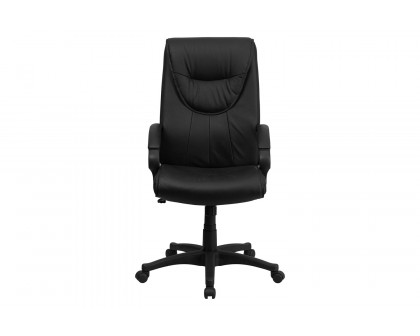 BLNK - Hansel Leather High-Back Executive Swivel Office Chair with Arms