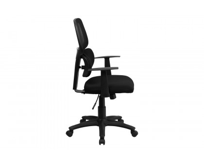 BLNK - Ariel Mid-Back Mesh Swivel Task Office Chair with Flexible Dual Lumbar Support and Arms