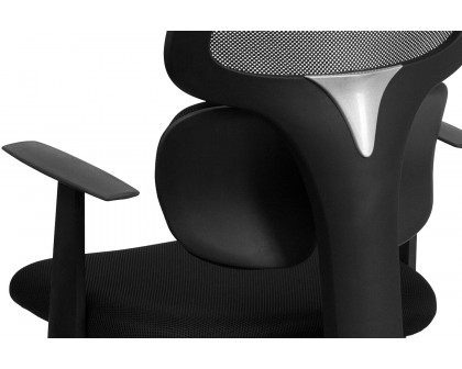 BLNK - Ariel Mid-Back Mesh Swivel Task Office Chair with Flexible Dual Lumbar Support and Arms