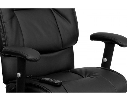 BLNK Laverne LeatherSoft Mid-Back Ergonomic Massaging Executive Swivel Office Chair - with Adjustable Arms