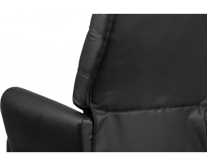 BLNK - Hansel LeatherSoft High-Back Traditional Tufted Executive Swivel Office Chair with Silver Welt Arms