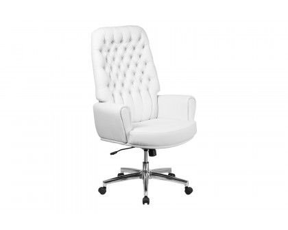 BLNK - Rochelle LeatherSoft High-Back Traditional Tufted Executive Swivel Office Chair with Arms