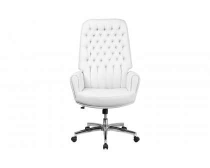 BLNK - Rochelle LeatherSoft High-Back Traditional Tufted Executive Swivel Office Chair with Arms