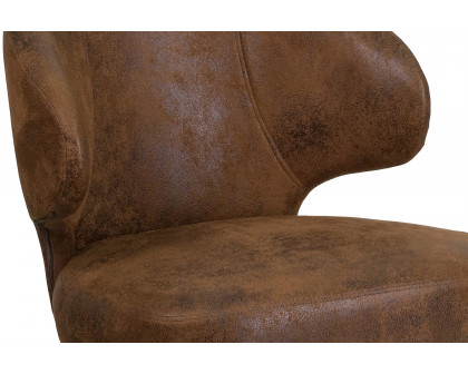 BLNK - Comfort Back Series Microfiber Side Reception Chair with Walnut Legs