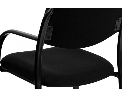 BLNK™ Richie Fabric Executive Side Reception Chair with Sled Base - Black