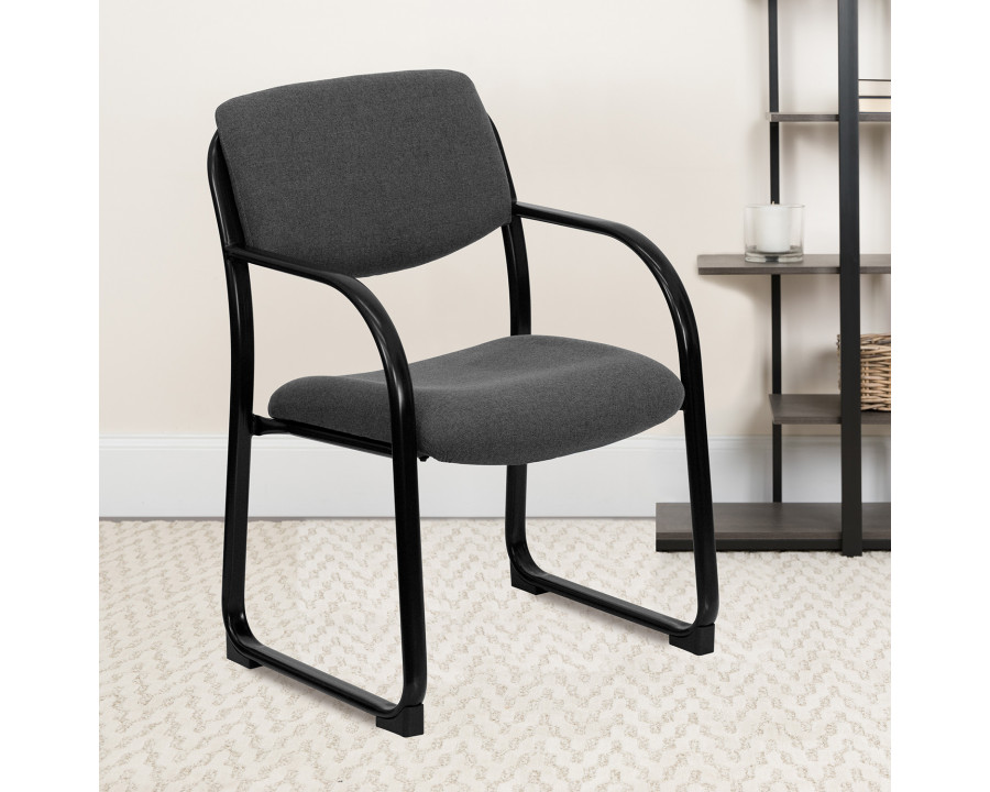 BLNK Richie Fabric Executive Side Reception Chair with Sled Base