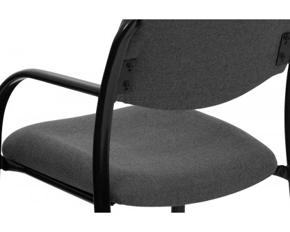 BLNK™ Richie Fabric Executive Side Reception Chair with Sled Base - Gray