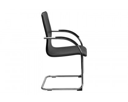 BLNK - Valrico Vinyl Side Reception Chair with Chrome Sled Base