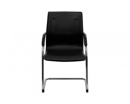 BLNK - Valrico Vinyl Side Reception Chair with Chrome Sled Base