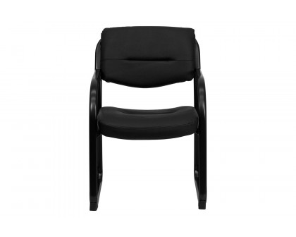 BLNK - Donny LeatherSoft Executive Side Reception Chair with Sled Base