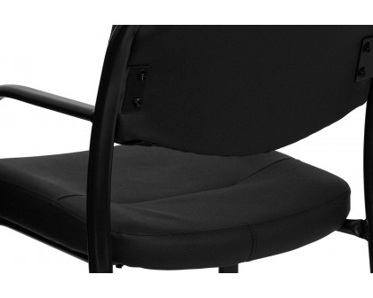 BLNK - Donny LeatherSoft Executive Side Reception Chair with Sled Base