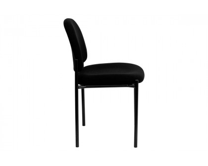 BLNK Tania Comfort Fabric Stackable Steel Side Reception Chair - Black