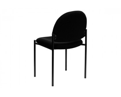 BLNK Tania Comfort Fabric Stackable Steel Side Reception Chair - Black