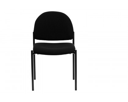 BLNK Tania Comfort Fabric Stackable Steel Side Reception Chair - Black