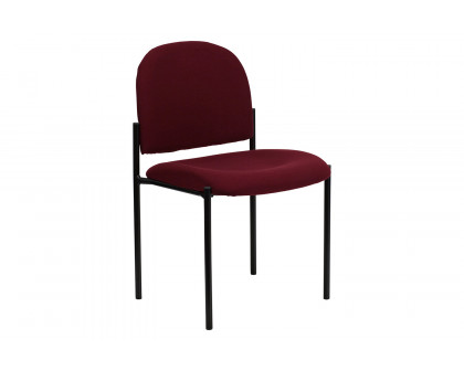 BLNK Tania Comfort Fabric Stackable Steel Side Reception Chair - Burgundy