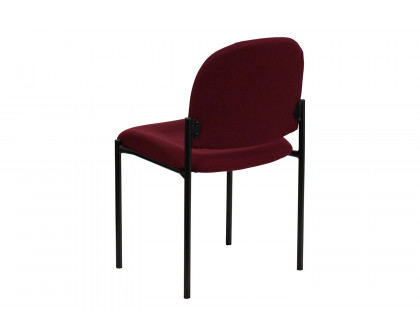 BLNK Tania Comfort Fabric Stackable Steel Side Reception Chair - Burgundy