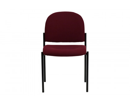 BLNK Tania Comfort Fabric Stackable Steel Side Reception Chair - Burgundy