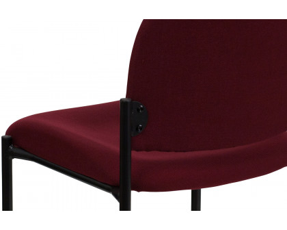 BLNK Tania Comfort Fabric Stackable Steel Side Reception Chair - Burgundy