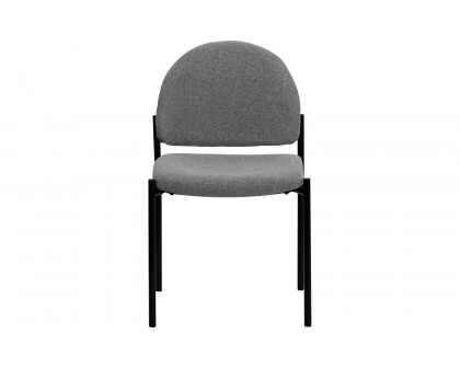 BLNK Tania Comfort Fabric Stackable Steel Side Reception Chair - Gray