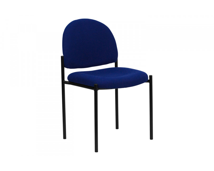 BLNK Tania Comfort Fabric Stackable Steel Side Reception Chair - Navy