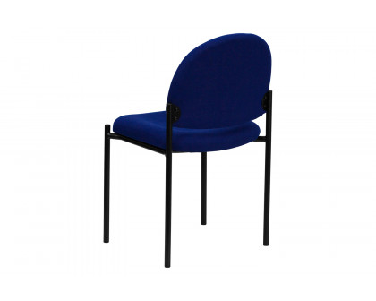 BLNK Tania Comfort Fabric Stackable Steel Side Reception Chair - Navy