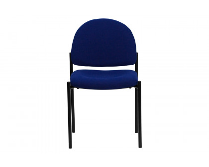 BLNK Tania Comfort Fabric Stackable Steel Side Reception Chair - Navy