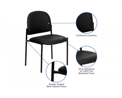 BLNK - Tania Comfort Vinyl Stackable Steel Side Reception Chair