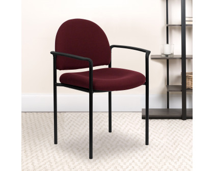 BLNK Tiffany Comfort Fabric Stackable Steel Side Reception Chair with Arms