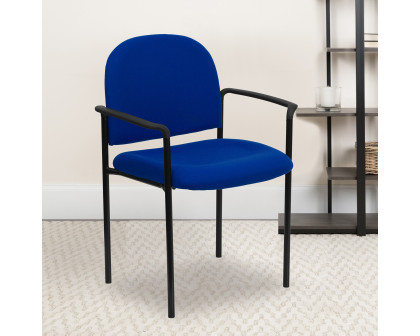 BLNK Tiffany Comfort Fabric Stackable Steel Side Reception Chair with Arms