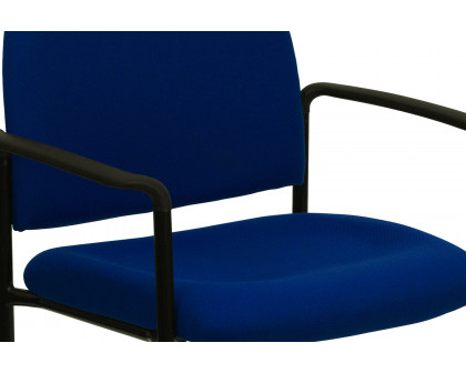 BLNK™ Tiffany Comfort Fabric Stackable Steel Side Reception Chair with Arms - Navy