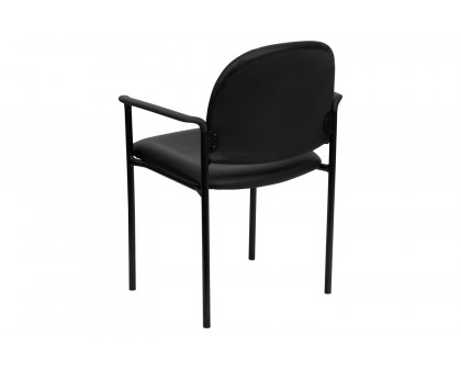 BLNK - Tiffany Comfort Vinyl Stackable Steel Side Reception Chair with Arms