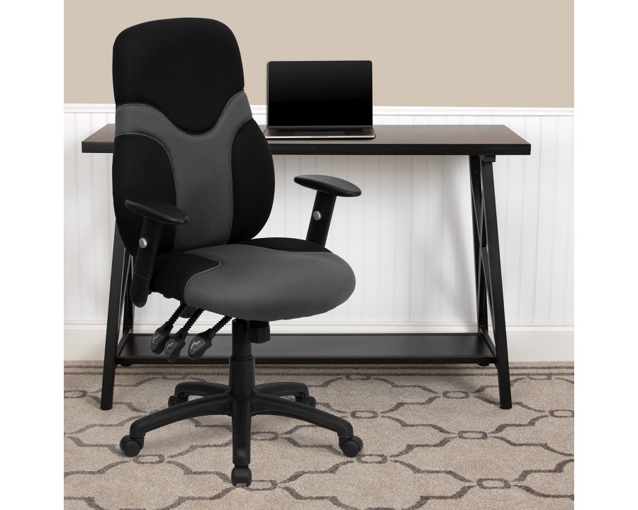 BLNK - Abbott High-Back Ergonomic Mesh Swivel Task Office Chair with Adjustable Arms